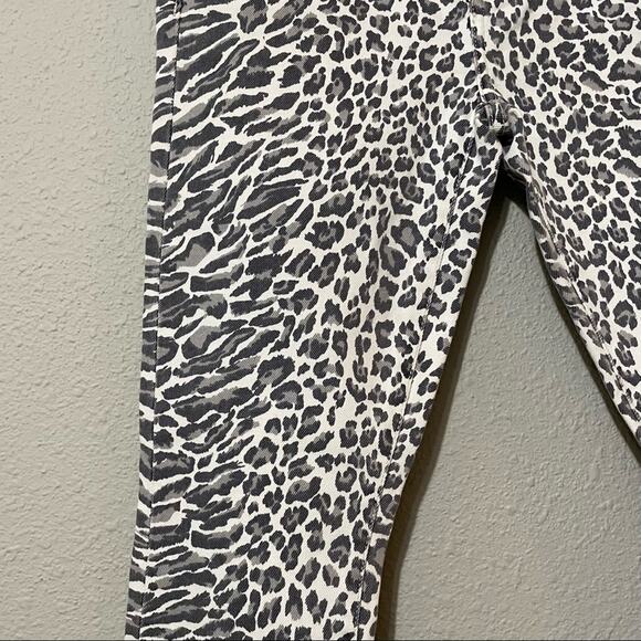 Current Elliott Grey & White Animal Print Stiletto Ankle Length Jeans Womens 25 - Picture 7 of 15